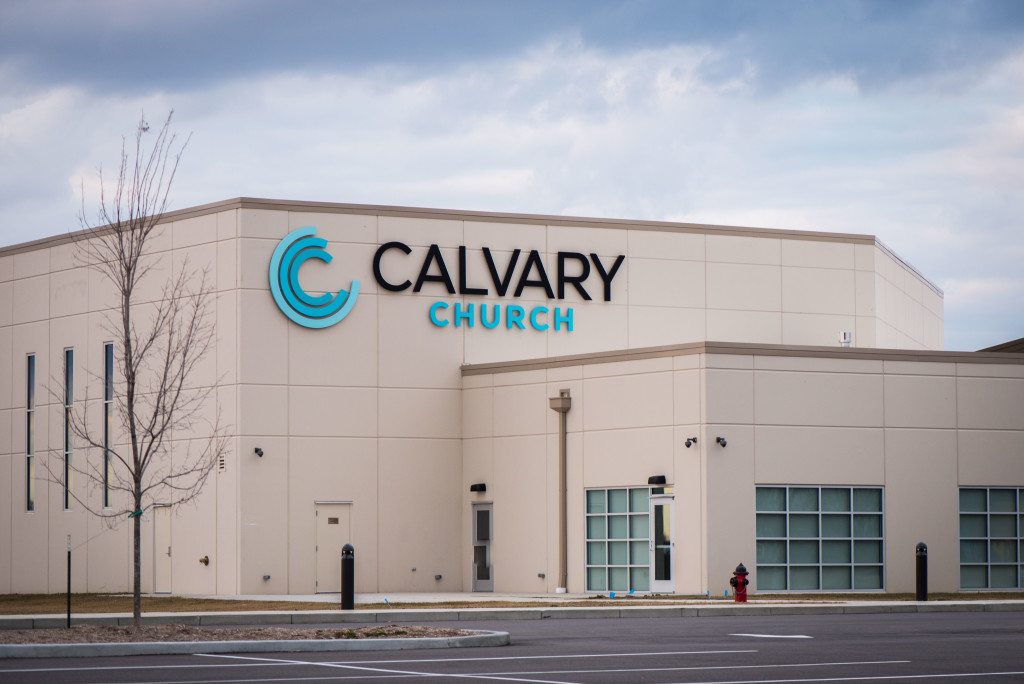 Calvary Church Illuminated Building Letters - Ace Sign Co