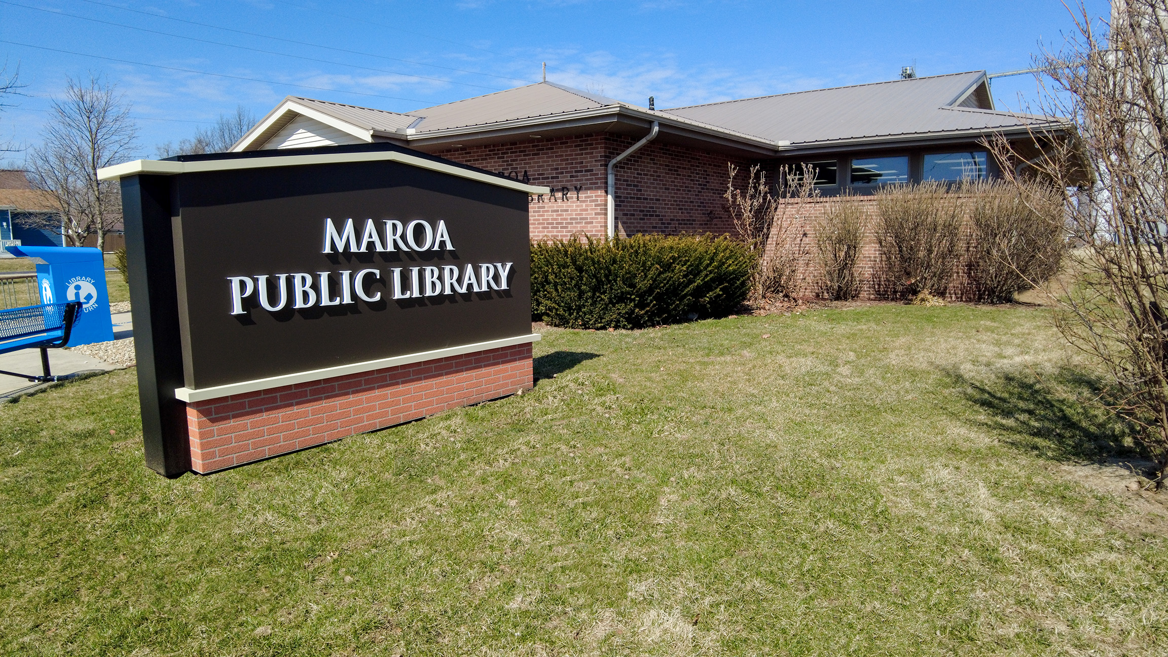 Maroa Public Library District Monument Exterior